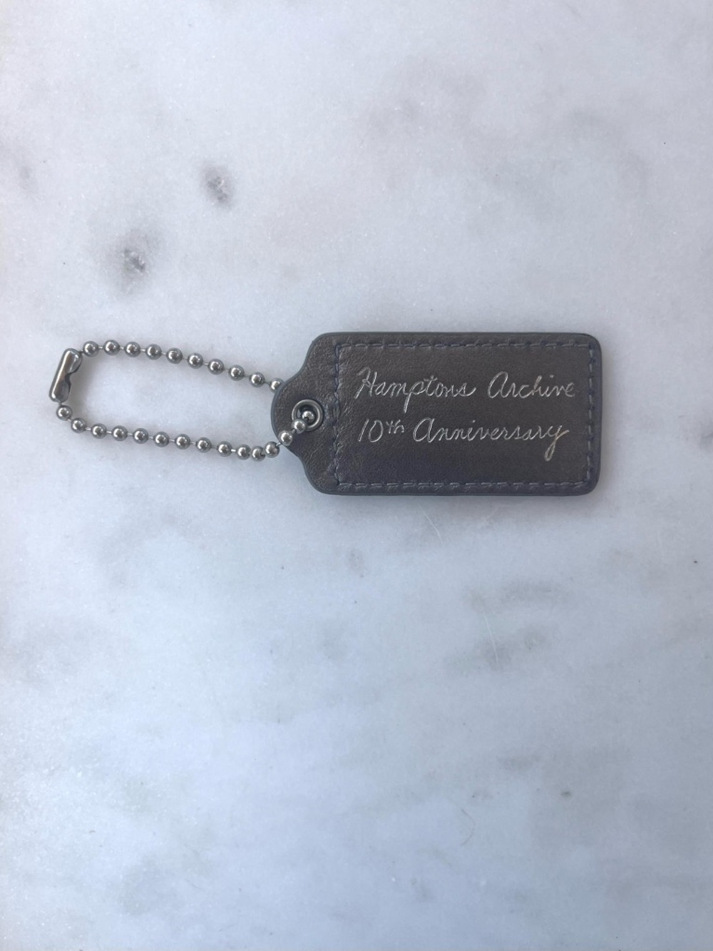 (0002) Coach 10th Anniversary Leather Hang Tag